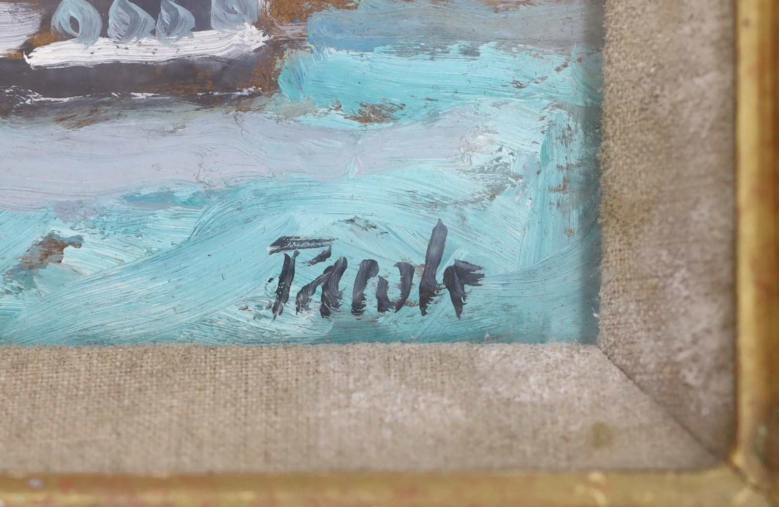 John Pawle (1915-2010), oil on board, 'Istanbul', signed, dated 1989 verso, 14 x 19cm